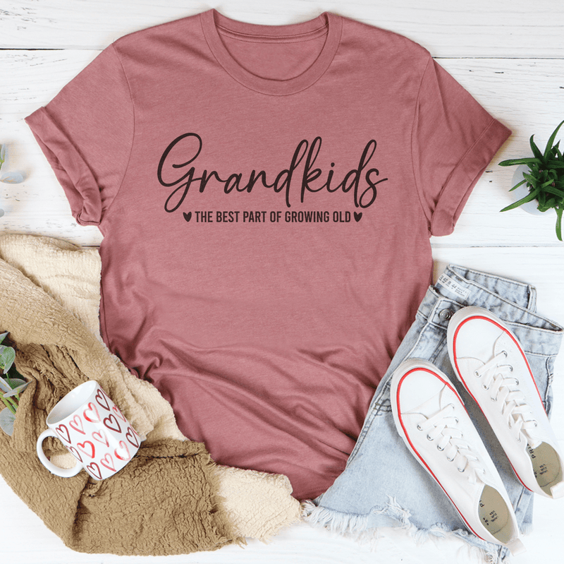 Grandkids The Best Part Of Growing Old Tee Mauve / S Peachy Sunday T-Shirt