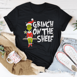 Grinch On The Shelf Tee Black Heather / S Peachy Sunday T-Shirt