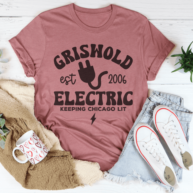 Griswold Est 2006 Electric Keeping Chicago Lit Tee Mauve / S Peachy Sunday T-Shirt