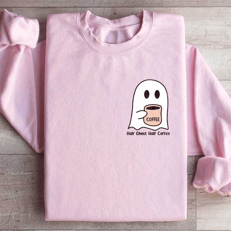 Half Ghost Half Coffee Sweatshirt Light Pink / S Peachy Sunday T-Shirt