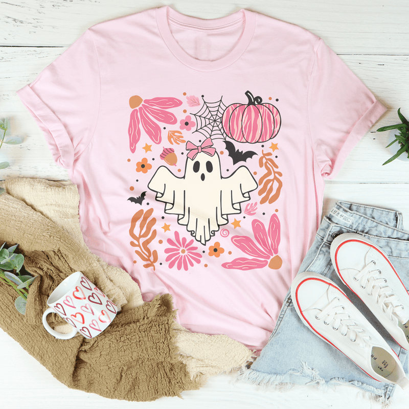 Halloween Pink Ghost Tee Pink / S Peachy Sunday T-Shirt