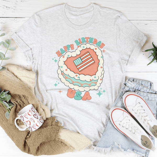 Happy Birthday America Tee Ash / S Peachy Sunday T-Shirt