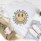 Happy Wife Happy Life Tee Peachy Sunday T-Shirt