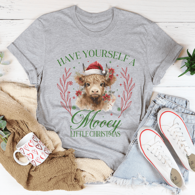 Have Your Self A Mooey Little Christmas Tee Athletic Heather / S Peachy Sunday T-Shirt