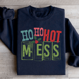 Ho Ho Hot Mess Sweatshirt Black / S Peachy Sunday T-Shirt