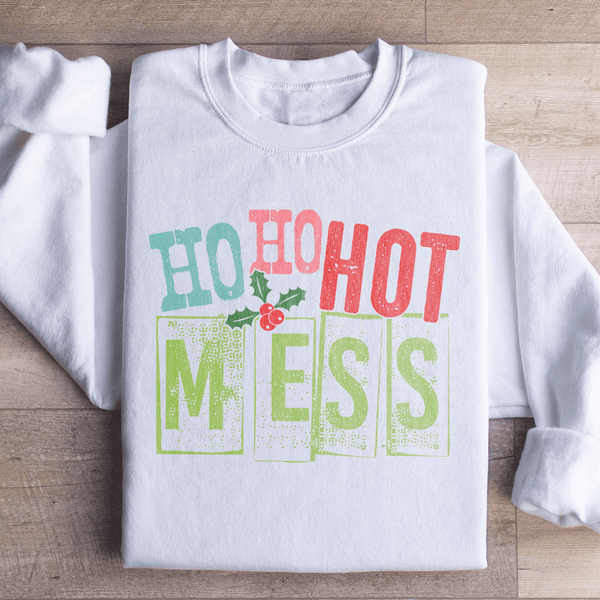 Ho Ho Hot Mess Sweatshirt White / S Peachy Sunday T-Shirt