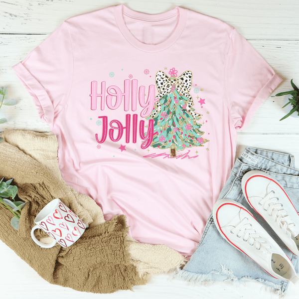 Holly Jolly Tee Pink / S Peachy Sunday T-Shirt