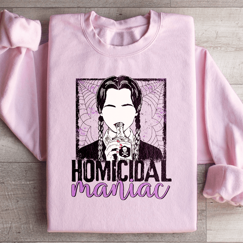 Homicidal Maniac Sweatshirt Light Pink / S Peachy Sunday T-Shirt