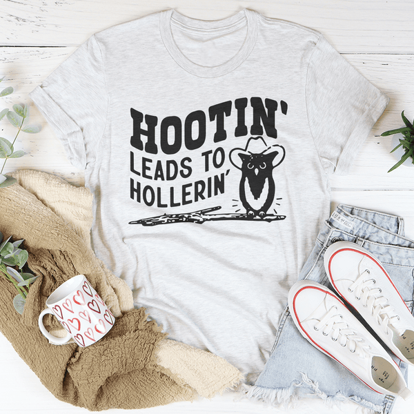 Hootin Leads To Hollerin Tee Ash / S Peachy Sunday T-Shirt