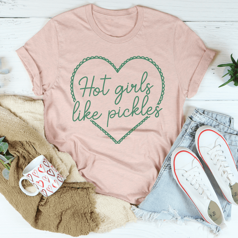 Hot Girls Like Pickles Tee Heather Prism Peach / S Peachy Sunday T-Shirt