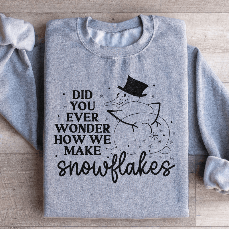 How Snowflakes Are Made Sweatshirt Peachy Sunday T-Shirt