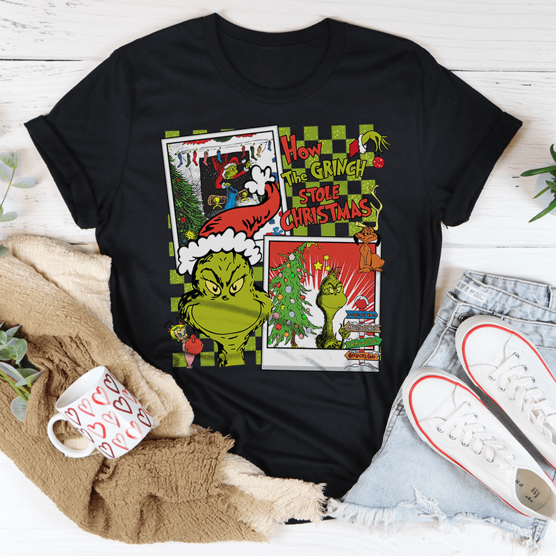 How The Grinch Stole Christmas Tee Black Heather / S Printify T-Shirt T-Shirt