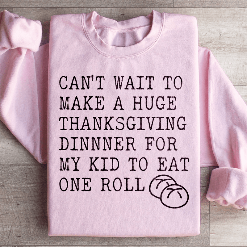 Huge Thanksgiving Dinner Sweatshirt Light Pink / S Peachy Sunday T-Shirt