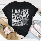 I Am Not Going To Your Pity Party Unless There Will Be Dogs There Tee Black Heather / S Peachy Sunday T-Shirt