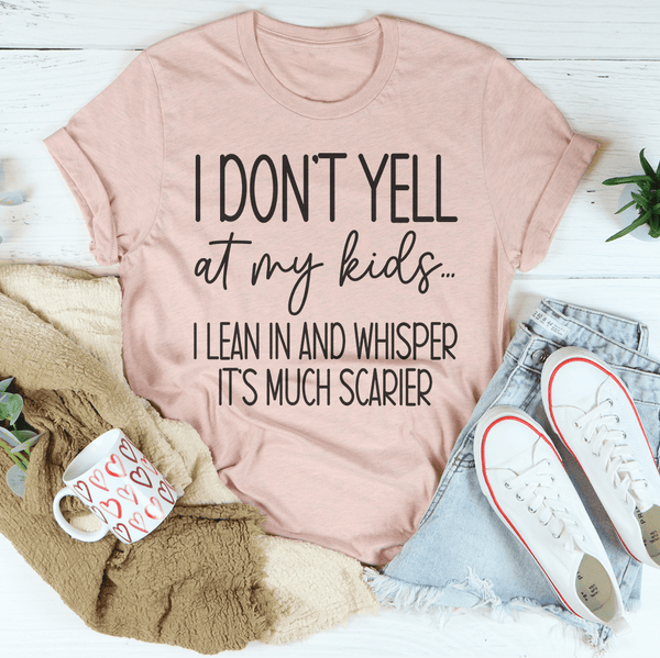 I Don't Yell AT My Kids Tee Heather Prism Peach / S Peachy Sunday T-Shirt