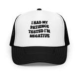 I Had Patience Trucker Hat Black / White / Black Peachy Sunday T-Shirt