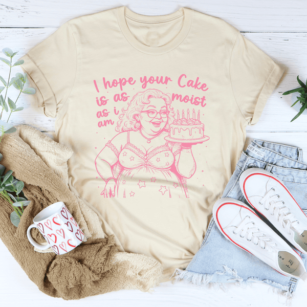 I Hope Your Cake Moist As I am Tee Soft Cream / S Peachy Sunday T-Shirt