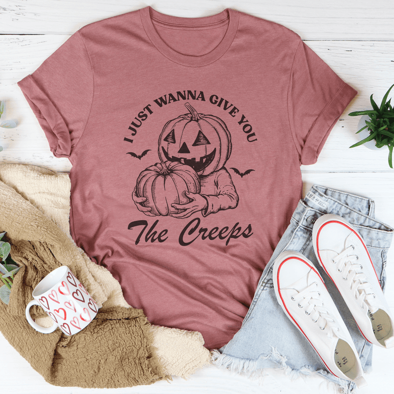 I Just Wanna Give You The Creeps Tee Mauve / S Peachy Sunday T-Shirt