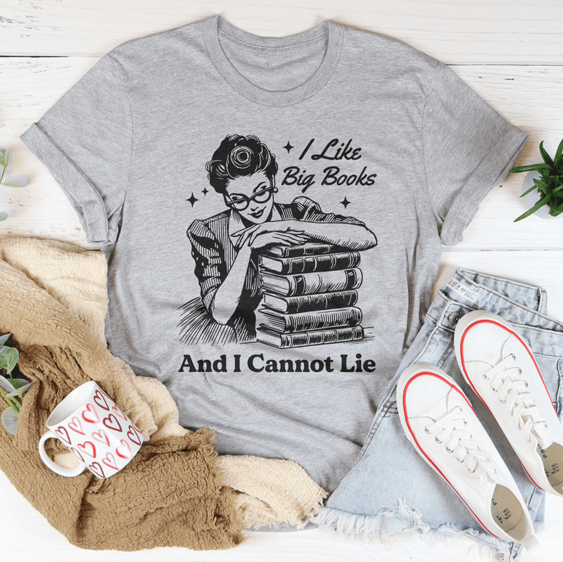 I Like Big Books And I Cannot Lie Tee Athletic Heather / S Peachy Sunday T-Shirt