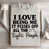 I Love Being Me Sweatshirt Sand / S Peachy Sunday T-Shirt