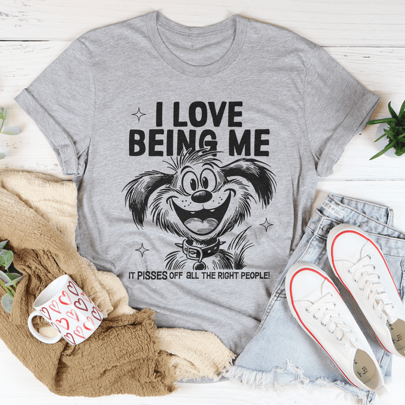 I Love Being Me Tee Athletic Heather / S Peachy Sunday T-Shirt