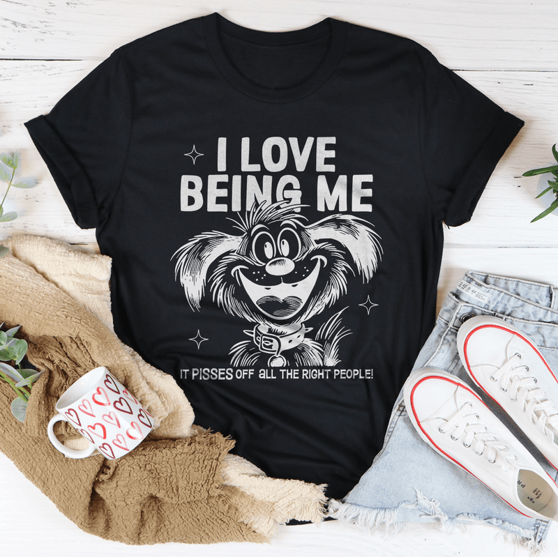 I Love Being Me Tee Black Heather / S Peachy Sunday T-Shirt