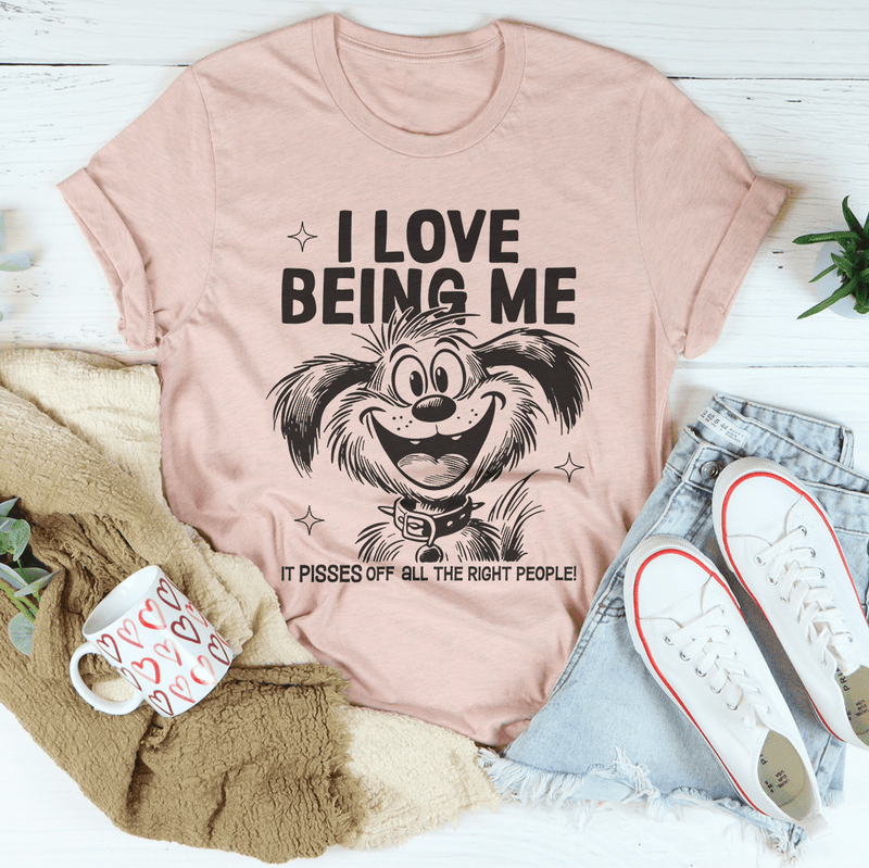 I Love Being Me Tee Heather Prism Peach / S Peachy Sunday T-Shirt