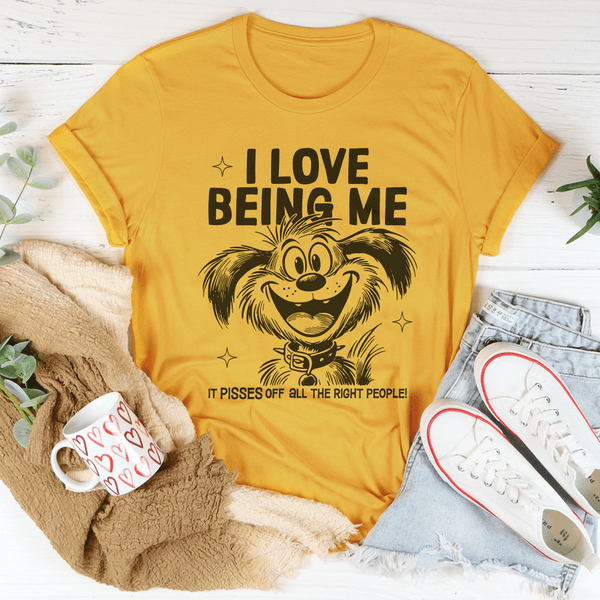 I Love Being Me Tee Mustard / S Peachy Sunday T-Shirt