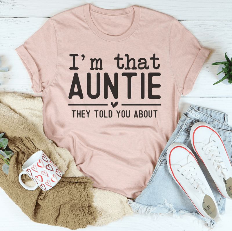 I'm Hat Auntie They Told You About Tee Heather Prism Peach / S Peachy Sunday T-Shirt