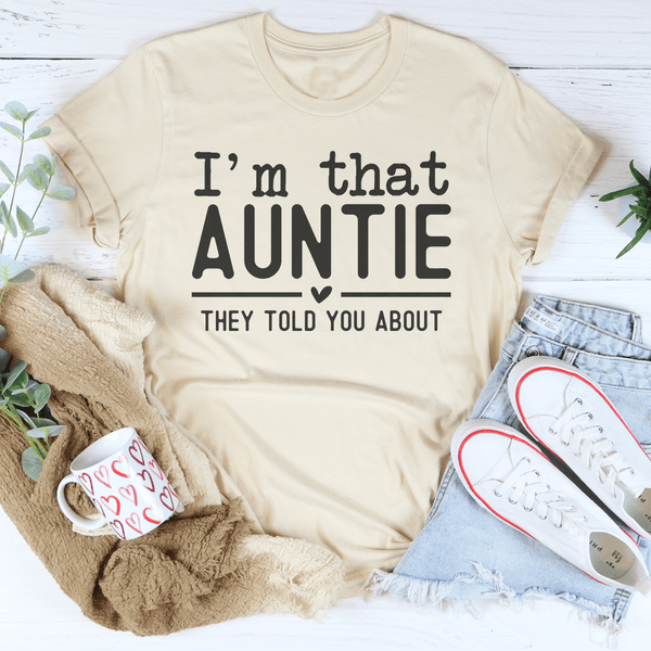 I'm Hat Auntie They Told You About Tee Soft Cream / S Peachy Sunday T-Shirt