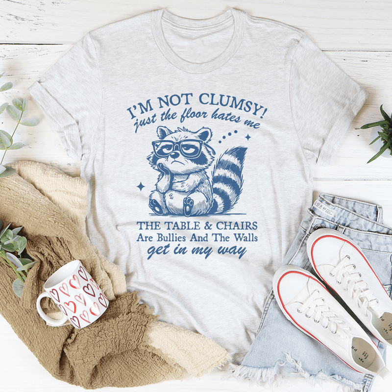 I'm Not Clumsy Just The Floor Hates Me Tee White / S Peachy Sunday T-Shirt