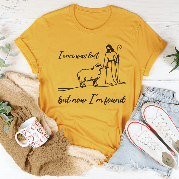 I Once Was Lost But Now I'm Found Tee Mustard / S Peachy Sunday T-Shirt