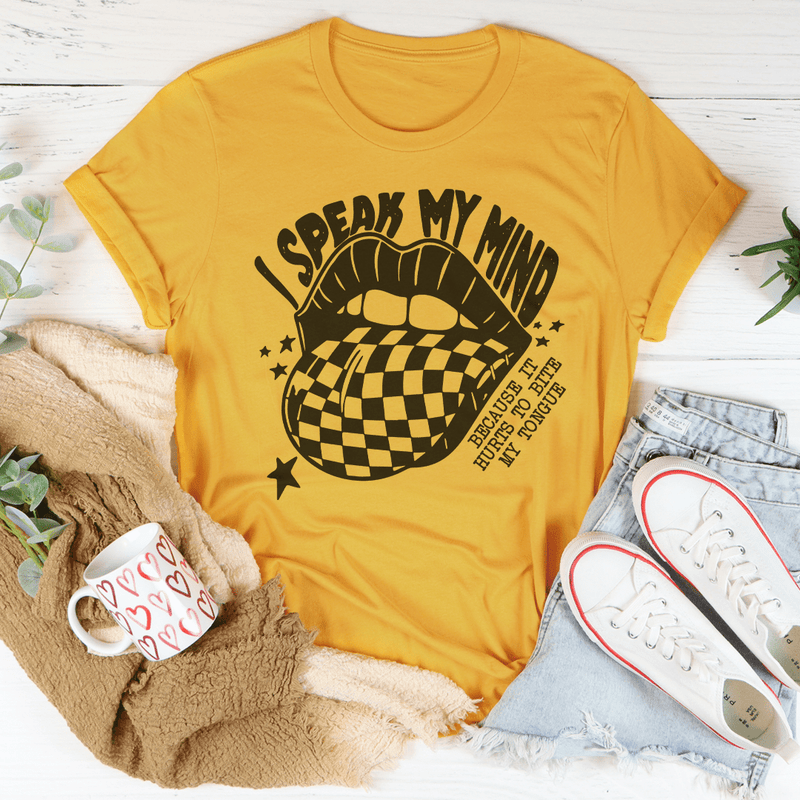 I Speak My Mind Tee Mustard / S Peachy Sunday T-Shirt