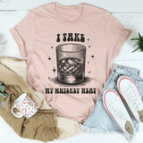 I Take My Whiskey Neat Tee Heather Prism Peach / S Peachy Sunday T-Shirt