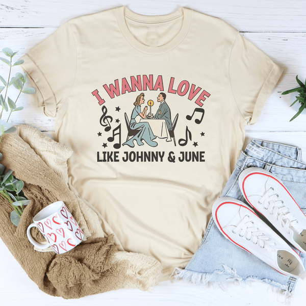 I Wanna Love Like Johnny And June Tee Soft Cream / S Peachy Sunday T-Shirt