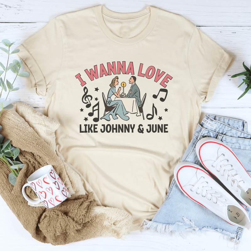 I Wanna Love Like Johnny And June Tee Soft Cream / S Peachy Sunday T-Shirt