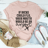 If D* Could Fly Your Mouth Would Be An Airport Tee Heather Prism Peach / S Peachy Sunday T-Shirt