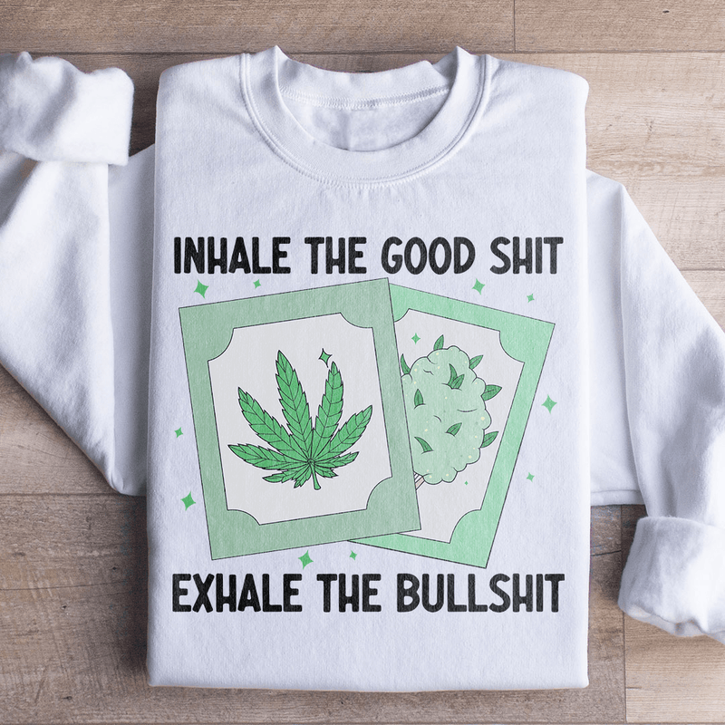 Inhale The Good Exhale The BS Sweatshirt White / S Peachy Sunday T-Shirt