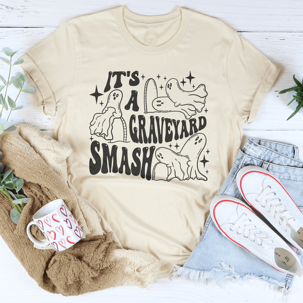 It's A Graveyard Smash Tee Soft Cream / S Peachy Sunday T-Shirt