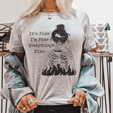 It's Fine I'm Fine Everything's Fine Tee Athletic Heather / S Peachy Sunday T-Shirt