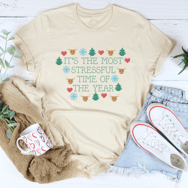 It's The Most Stressful Time Of The Year Tee Soft Cream / S Peachy Sunday T-Shirt