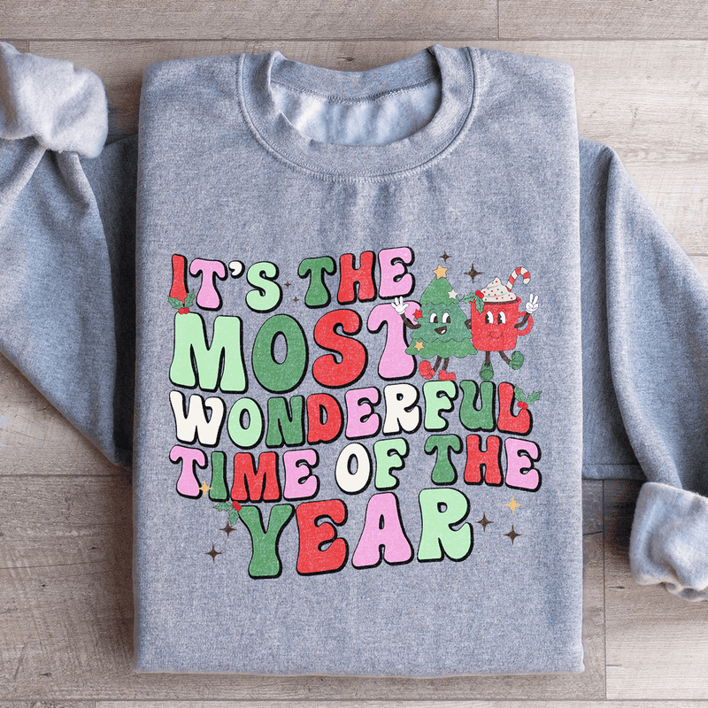 It's The Most Wonderful Time Of The Year Retro Sweatshirt Sport Grey / S Peachy Sunday T-Shirt