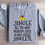 Jingle All The Way Long Sleeve Sweatshirt Sport Grey / S Peachy Sunday T-Shirt