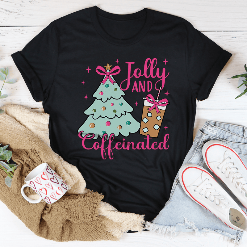 Jolly And Coffeinated Tee Black Heather / S Peachy Sunday T-Shirt