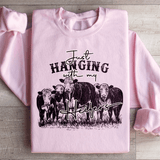 Just Hanging Out With My Heifers Sweatshirt Light Pink / S Peachy Sunday T-Shirt