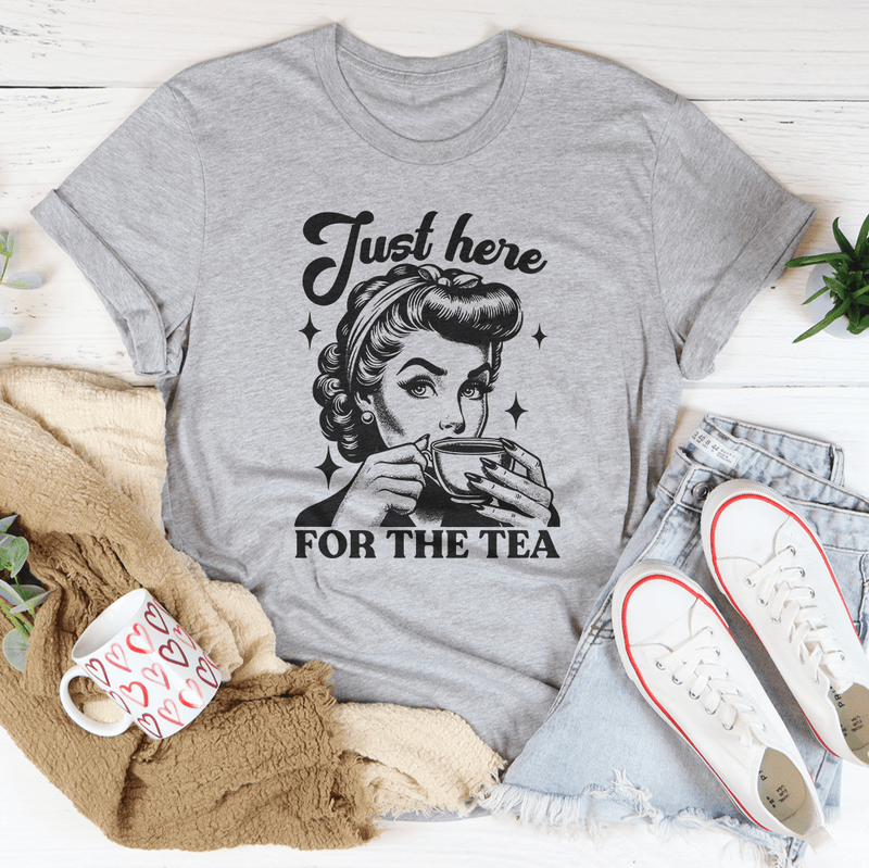 Just Here For The Tea Tee Athletic Heather / S Peachy Sunday T-Shirt