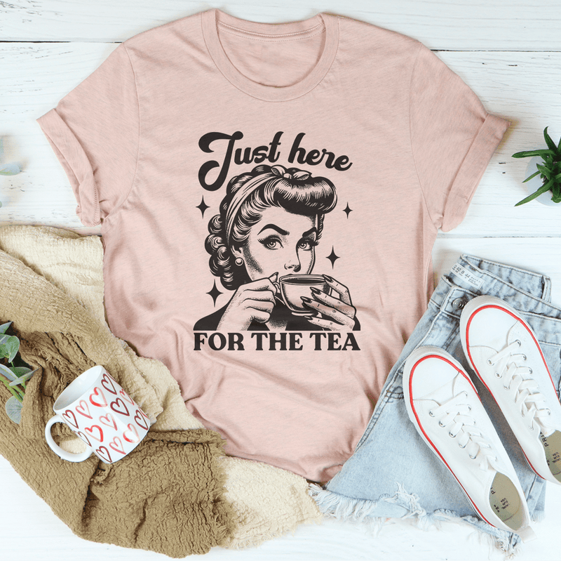 Just Here For The Tea Tee Heather Prism Peach / S Peachy Sunday T-Shirt