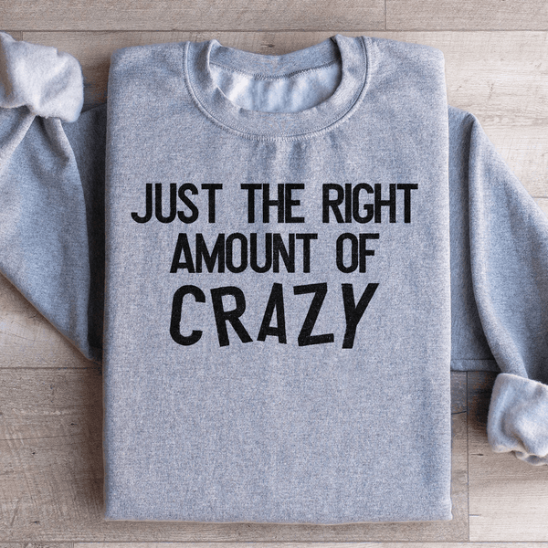 Just The Right Amount Of Crazy Sweatshirt Sport Grey / S Peachy Sunday T-Shirt