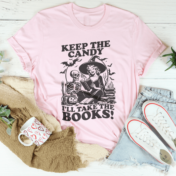 Keep The Candy I'll Take The Books Tee Pink / S Peachy Sunday T-Shirt