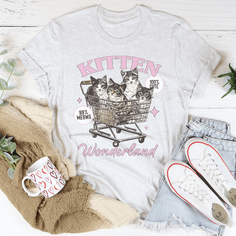 Kitten Wonderland Tee Ash / S Peachy Sunday T-Shirt